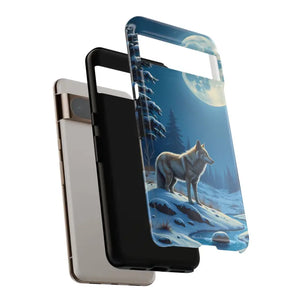 Moonlit Wolf Design Phone Case - Bold Wild Adventure Style - Dipaliz