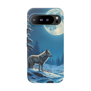 Moonlit Wolf Design Phone Case - Bold Wild Adventure Style - Dipaliz - Google Pixel 9 Pro Xl / Matte