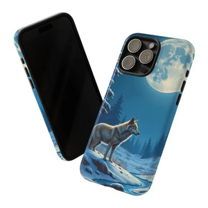 Moonlit Wolf Design Phone Case - Bold Wild Adventure Style - Dipaliz