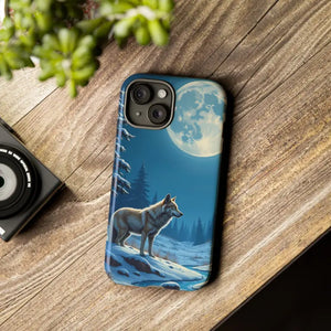 Moonlit Wolf Design Phone Case - Bold Wild Adventure Style - Dipaliz