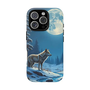 Moonlit Wolf Design Phone Case - Bold Wild Adventure Style - Dipaliz - Iphone 16 Pro / Matte