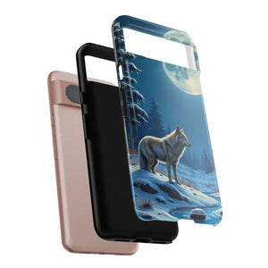 Moonlit Wolf Design Phone Case - Bold Wild Adventure Style - Dipaliz
