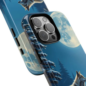 Moonlit Wolf Design Phone Case - Bold Wild Adventure Style - Dipaliz