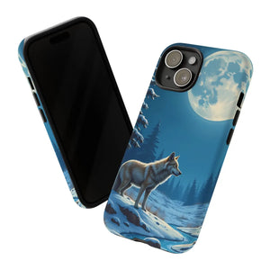 Moonlit Wolf Design Phone Case - Bold Wild Style - Dipaliz - Mobile Cases