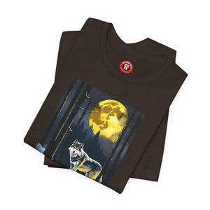 T-shirt - Wolf in Forest Tee - Unisex Jersey Short Sleeve - Dipaliz