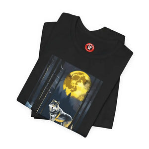 T-shirt - Wolf in Forest Tee - Unisex Jersey Short Sleeve - Dipaliz