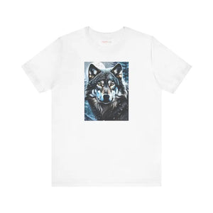 T-shirt - Wolf in Winter Night Jersey Short Sleeve Tee - Dipaliz