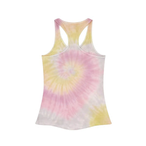 Women’s Tie Dye Racerback - Flower Hat Design Cotton - Dipaliz - Tank Tops