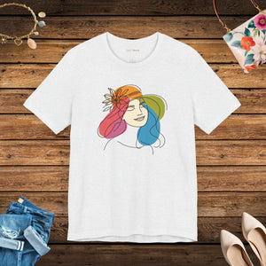 Timeless Unisex Jersey Tee - Flower Hat Cotton - Dipaliz - T-shirts