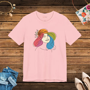 Timeless Unisex Jersey Tee - Flower Hat Cotton - Dipaliz - T-shirts
