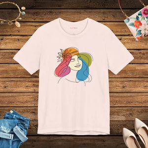Timeless Unisex Jersey Tee - Flower Hat Cotton - Dipaliz - T-shirts