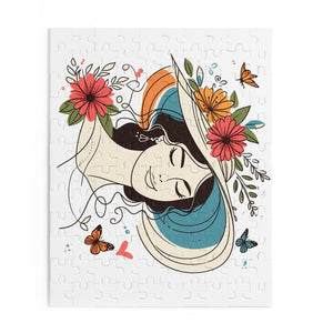 Flower Heart Puzzle Jigsaw - Unisex Floral Design - Dipaliz - Puzzles