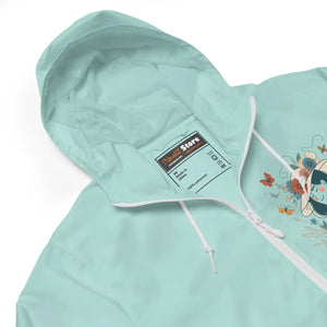 Unisex Lightweight Zip - Floral Butterflies Hat - Dipaliz - Windbreakers