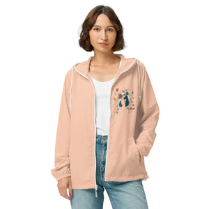 Unisex Lightweight Zip - Floral Butterflies Hat - Dipaliz - Windbreakers