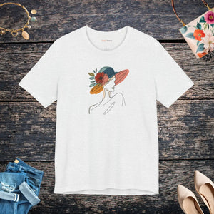 Enchanting Unisex Jersey Tee - Floral Hat Design - Dipaliz - T-shirts