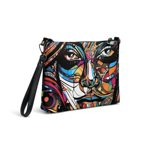 Dark Gray Crossbody Bag Premium Vegan Leather Hands Free - Dipaliz - Cross Body Bags