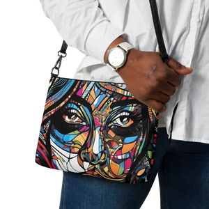 Dark Gray Crossbody Bag Premium Vegan Leather Hands Free - Dipaliz - Cross Body Bags