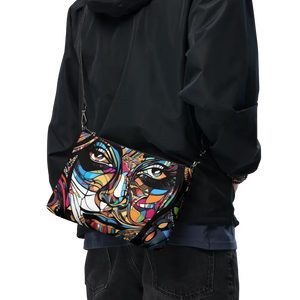 Dark Gray Crossbody Bag Premium Vegan Leather Hands Free - Dipaliz - Cross Body Bags