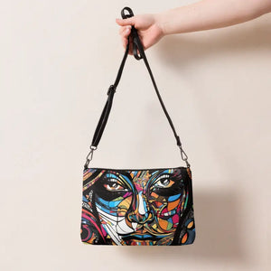 Dark Gray Crossbody Bag Premium Vegan Leather Hands Free - Dipaliz - Cross Body Bags