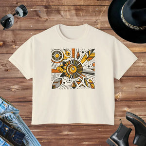 Boxy Tee Flowy Rolled Cuffs Sunshine Comfort Style - Dipaliz - Ivory / s - T-shirts