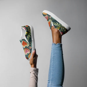 Vibrant Women’s Slip on Shoes - Colorful Hearts Canvas - Dipaliz - Sneakers