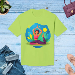 Soft Women Yoga Tee - Premium Cotton T-shirt - Dipaliz - T-shirts - s