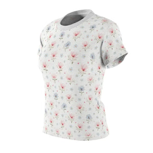 All Over Prints - Floral Pattern Women’s Tee Aop Cut & Sew Style - Dipaliz