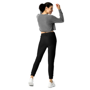Women’s Black Joggers with Red Diamond Side Stripe | Athletic Pants - s