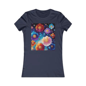 Beautiful Flowers Vibrant Background Tee - your Favorite - Dipaliz - s / Navy - T-shirts