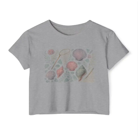 Festival Crop - Sun Soaked Style | Dipaliz - Xs / Heather Grey - T-shirts