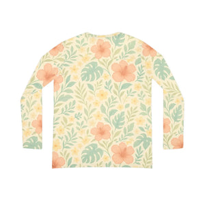 Soft Watercolor Botanical Floral Women’s Floral Long Sleeve Shirt - T-shirts
