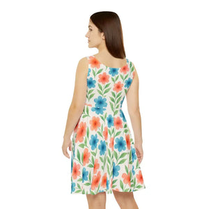 Premium Floral Skater Dress Summer Garden Party Style Dipaliz - Dresses