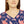 Navy Floral Long Sleeve Shirt - V-neck Jersey - Dipaliz - T-shirts - Xs