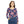 Navy Floral Long Sleeve Shirt - V-neck Jersey - Dipaliz - T-shirts - Xs
