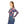 Navy Floral Long Sleeve Shirt - V-neck Jersey - Dipaliz - T-shirts - Xs