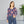 Navy Floral Long Sleeve Shirt - V-neck Jersey - Dipaliz - T-shirts - Xs