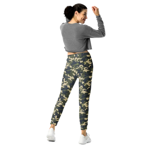 Women’s Green Camo Jogger Pants | Slim Fit Camouflage Track Joggers - s