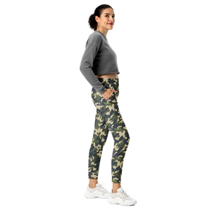 Women’s Green Camo Jogger Pants | Slim Fit Camouflage Track Joggers - s