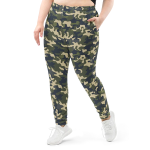 Women’s Green Camo Jogger Pants | Slim Fit Camouflage Track Joggers - s