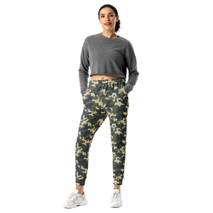 Women’s Green Camo Jogger Pants | Slim Fit Camouflage Track Joggers - s