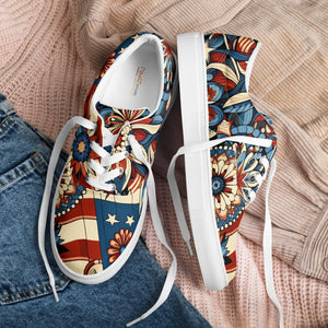 Women’s Lace-up Canvas – Boho Fashion Shoes - Dipaliz - Sneakers