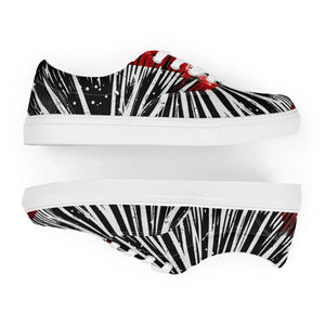 Women’s Lace-up Canvas – White Burst Design - Dipaliz - Sneakers