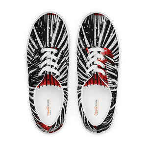 Women’s Lace-up Canvas – White Burst Design - Dipaliz - Sneakers