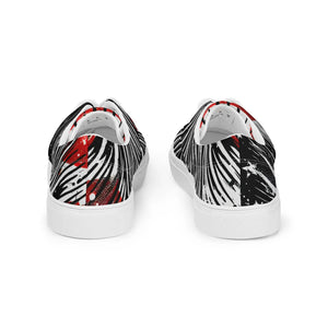 Women’s Lace-up Canvas – White Burst Design - Dipaliz - Sneakers