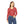 Red Floral Mandala Women’s Long Sleeve V-neck Shirt (aop) - T-shirts - Xs