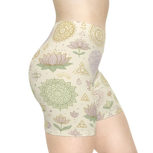 Mandala Pattern Biker Shorts - Performance Yoga - Dipaliz