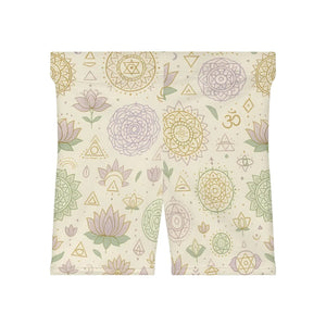 Mandala Pattern Biker Shorts - Performance Yoga - Dipaliz