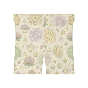 Mandala Pattern Biker Shorts High Performance Activewear Dipaliz