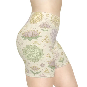 Mandala Pattern Biker Shorts High Performance Activewear Dipaliz
