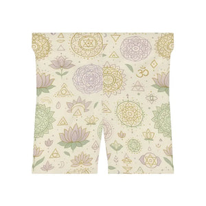 Mandala Pattern Biker Shorts High Performance Activewear Dipaliz